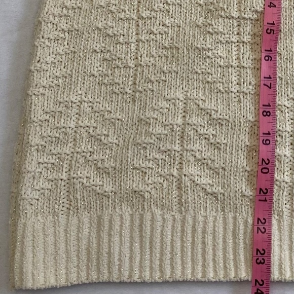 Weatherproof Vintage Women's Chenille Crewneck Sweater, Cream/Shimmer, Small NWT - Picture 11 of 16